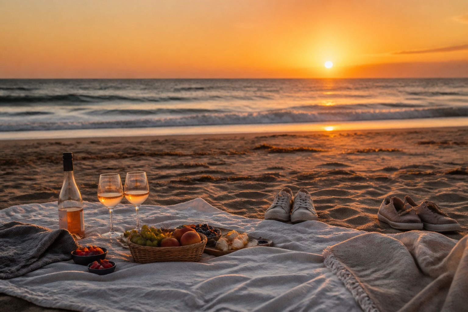 Video still from a picnic by the water